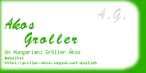akos groller business card