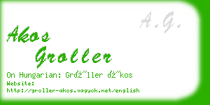 akos groller business card